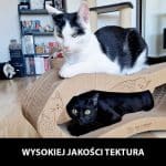 Duży Drapak Tekturowy Dla Kota Dwustronny 68x26x21 cm Kot W Butach2