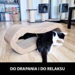 Duży Drapak Tekturowy Dla Kota Dwustronny 68x26x21 cm Kot W Butach3